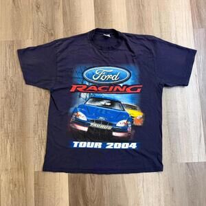 Ford Racing Tour 2004 navy blue cotton t-shirt Size XXL #racing #motorsport